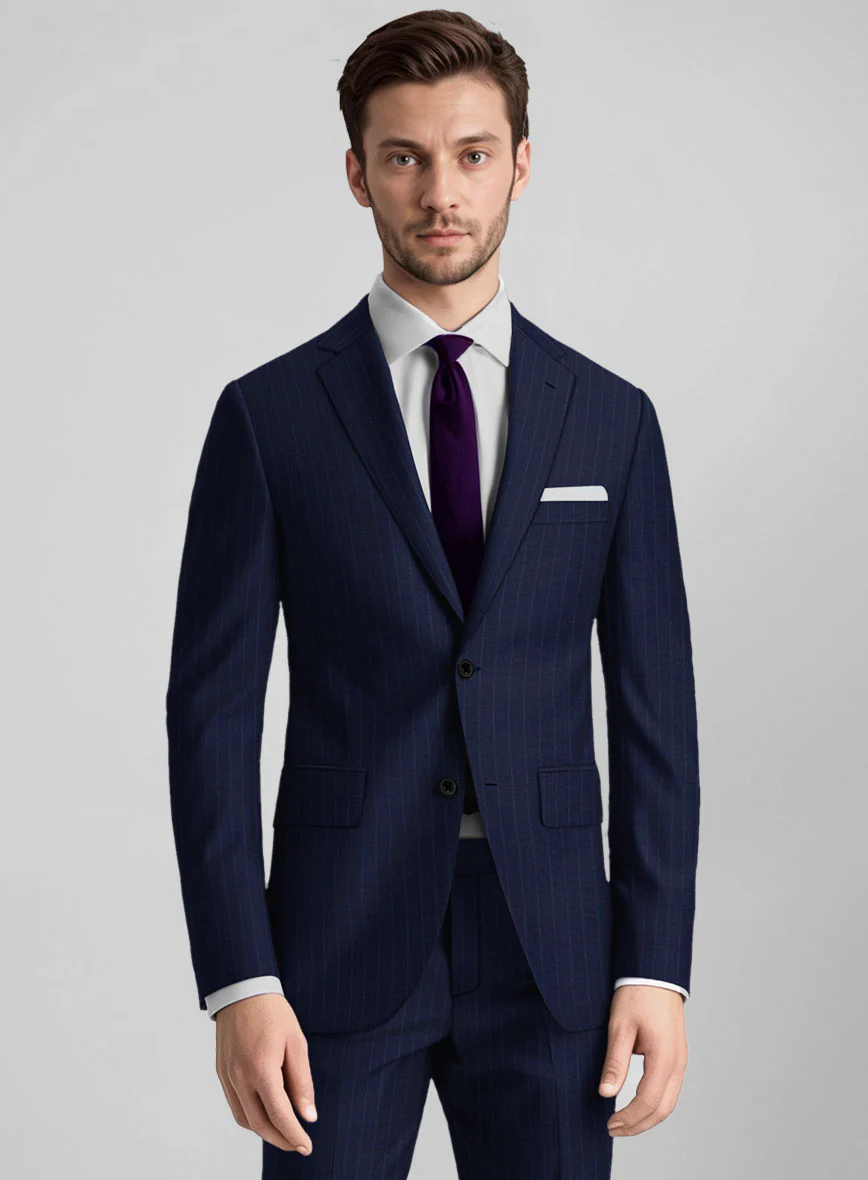 Guabello Royal Blue Pinstripe Jacket - Image 2