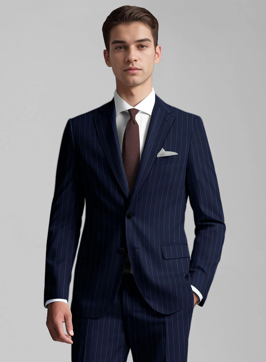 Guabello Royal Blue Rope Stripe Jacket - Image 2