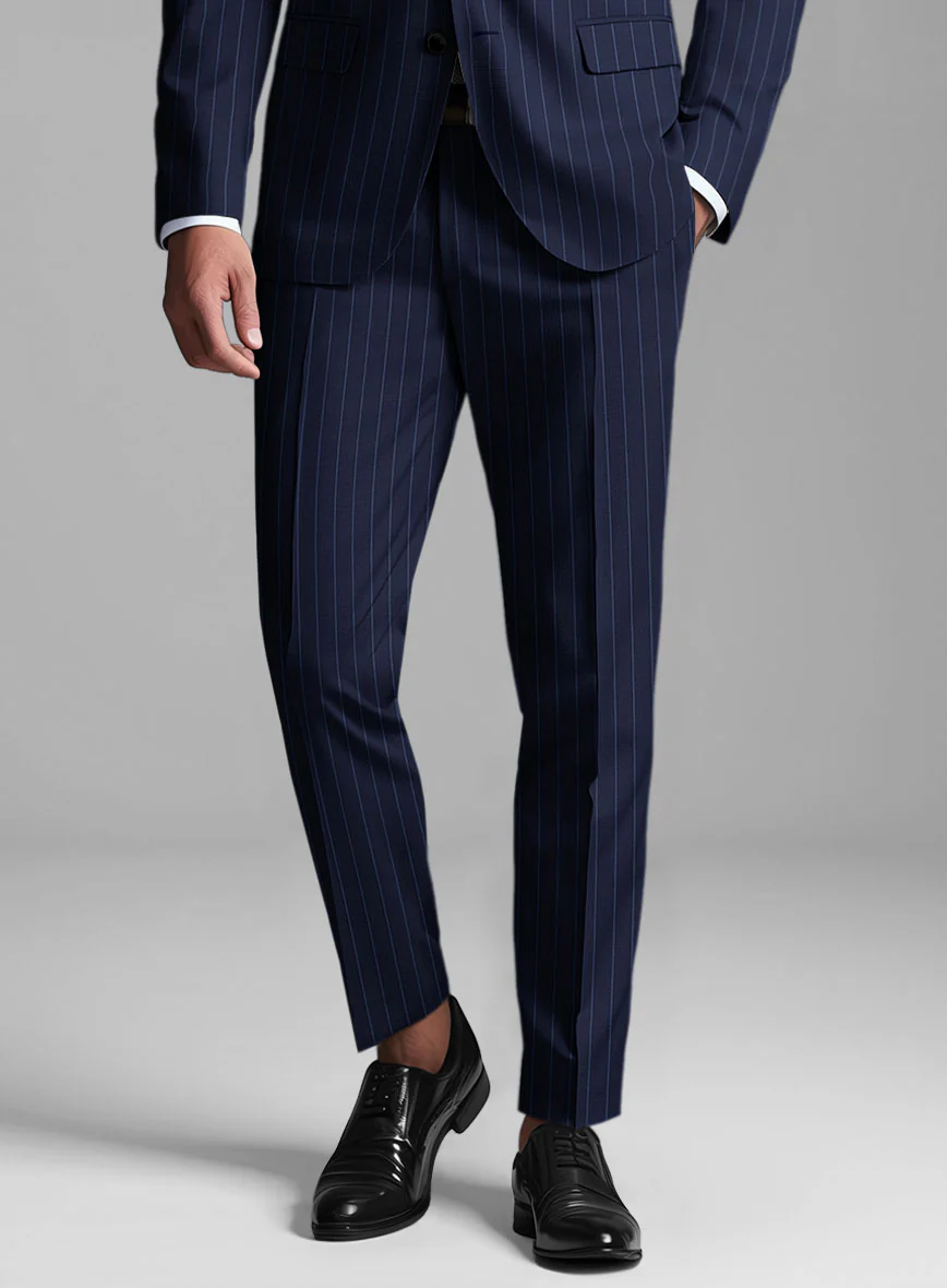Guabello Royal Blue Rope Stripe Pants - Image 2