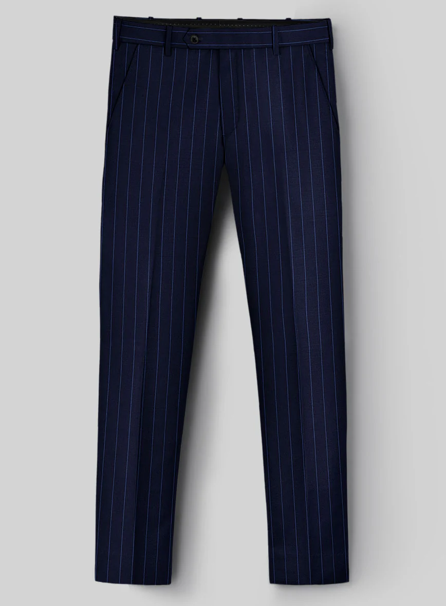 Guabello Royal Blue Rope Stripe Suit - Image 4