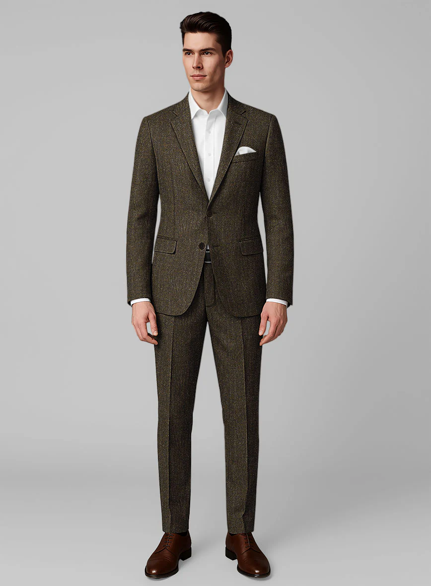 Haberdasher Brown Tweed Suit - Image 2