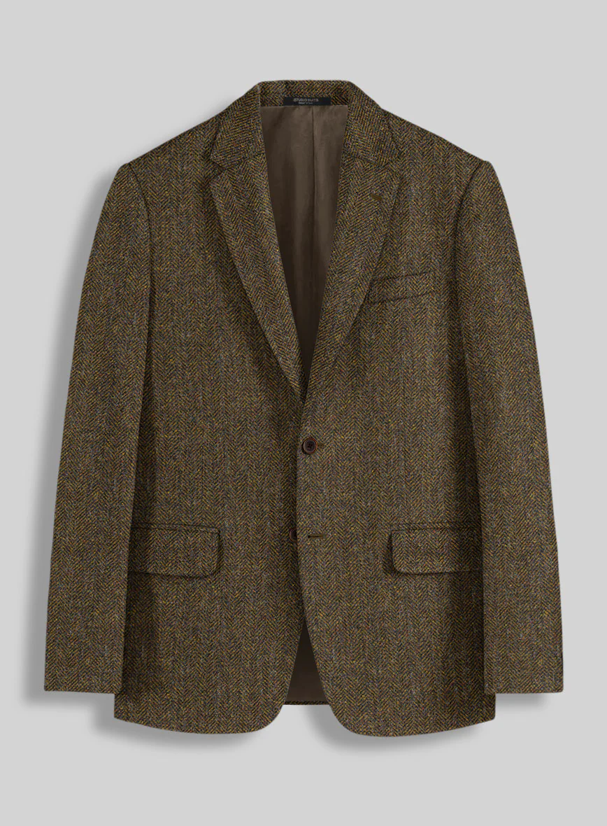 Haberdasher Mustard Brown Tweed Suit - Image 4