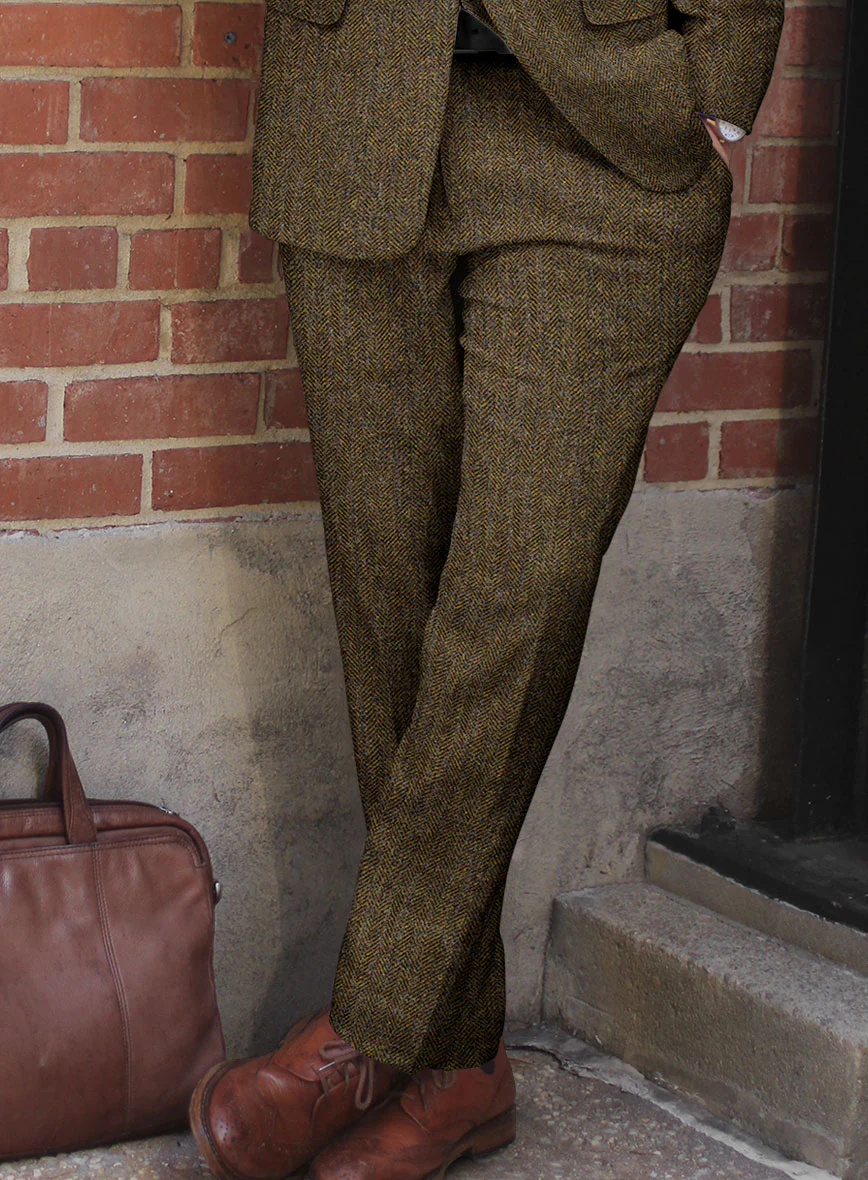 Haberdasher Mustard Brown Tweed Suit - Image 9