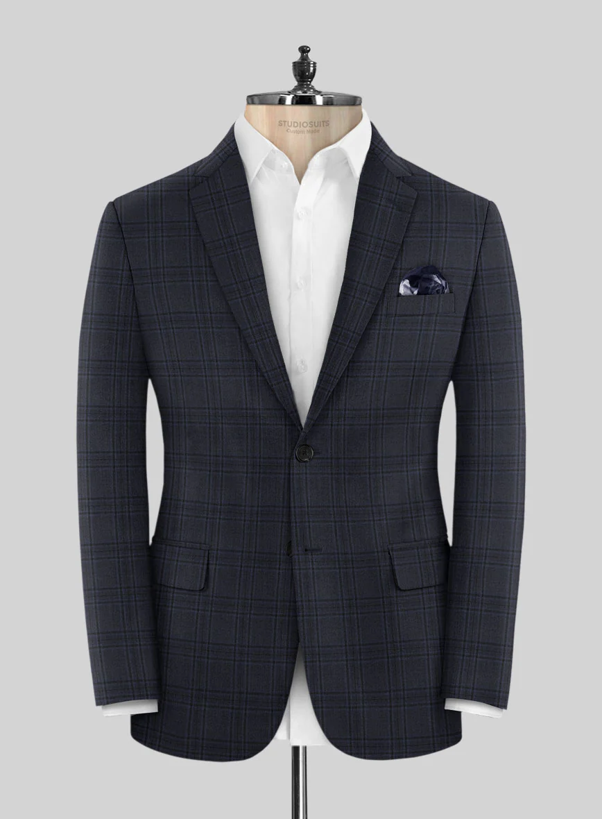 Hardy Minnis Adali Blue Check Wool Jacket - Image 3