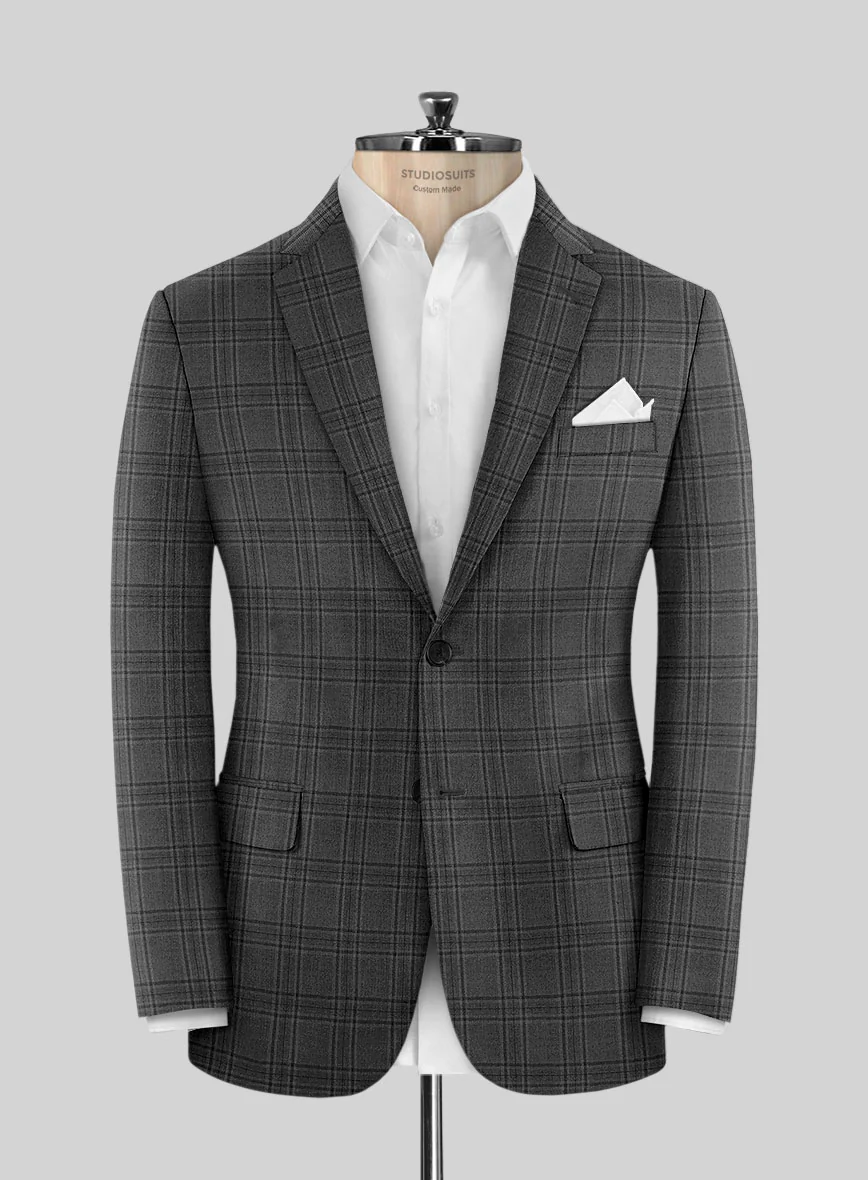 Hardy Minnis Adali Gray Check Wool Jacket - Image 3