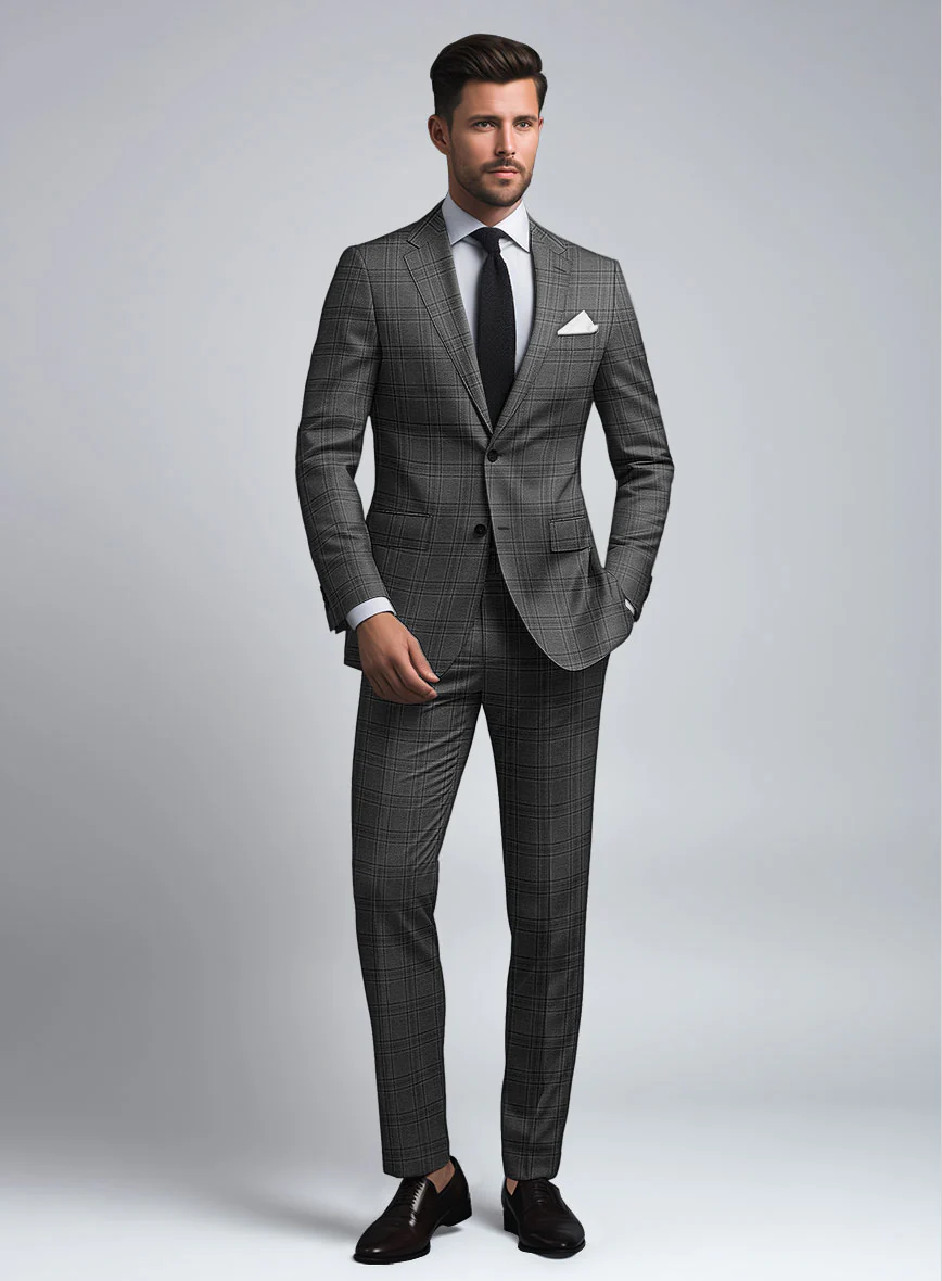 Hardy Minnis Adali Gray Check Wool Suit - Image 2