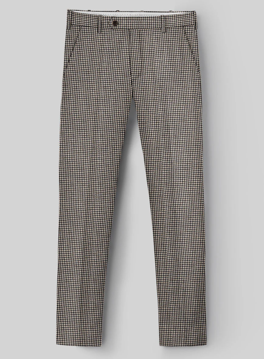 Hardy Minnis Beige Houndstooth Wool Suit - Image 6