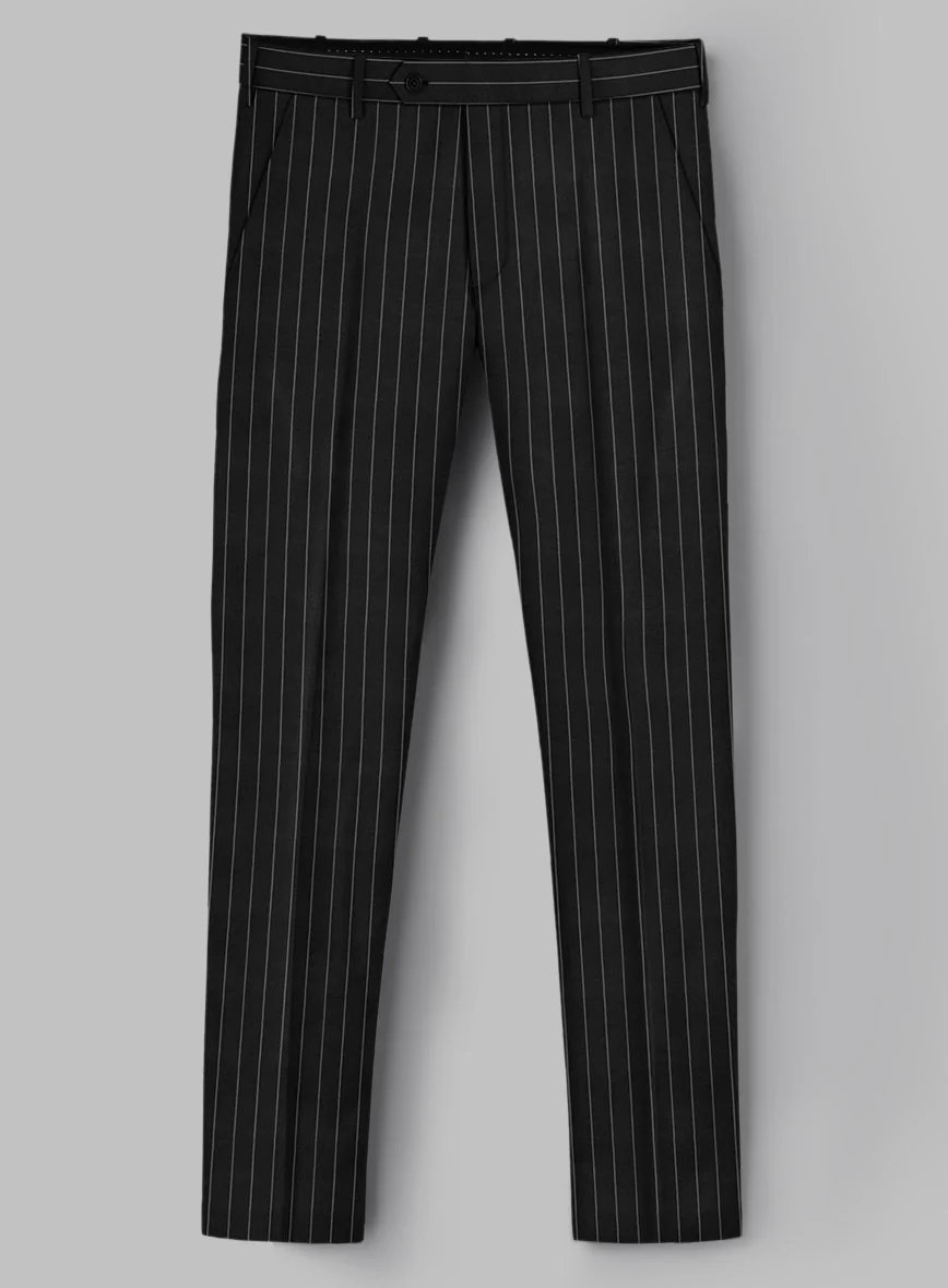 Hardy Minnis Black Rope Stripe Wool Suit - Image 5