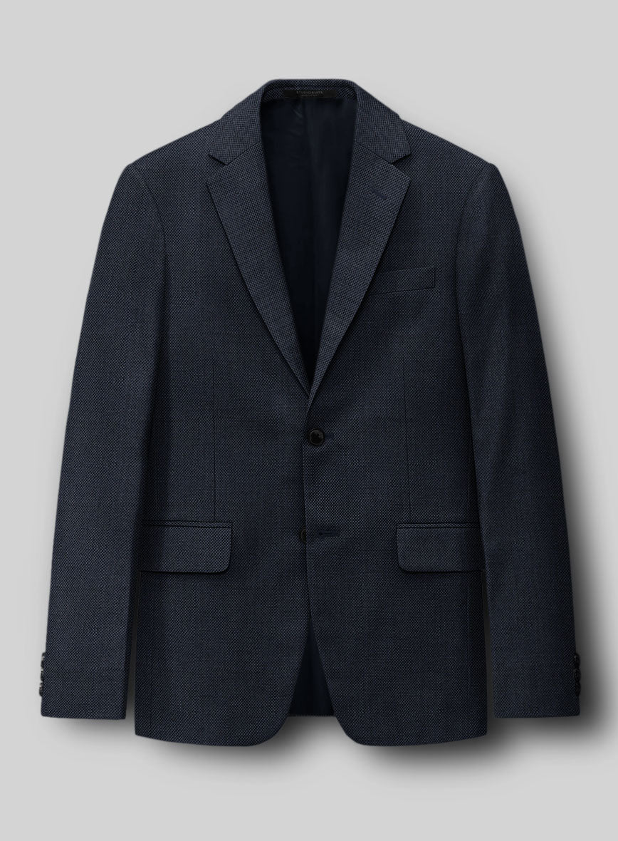 Hardy Minnis Blue Birdseye Wool Jacket