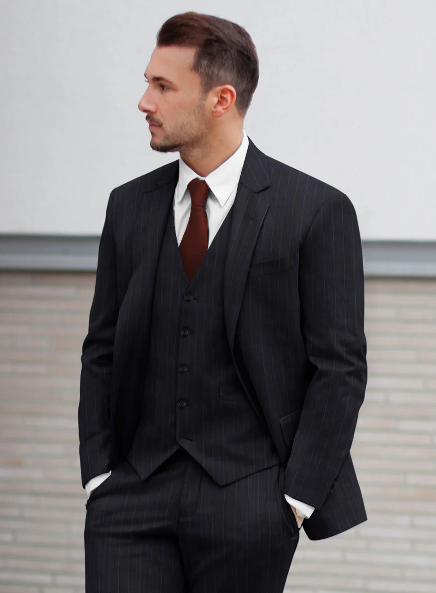 Hardy Minnis Blue Chalkstripe Wool Jacket - Image 2
