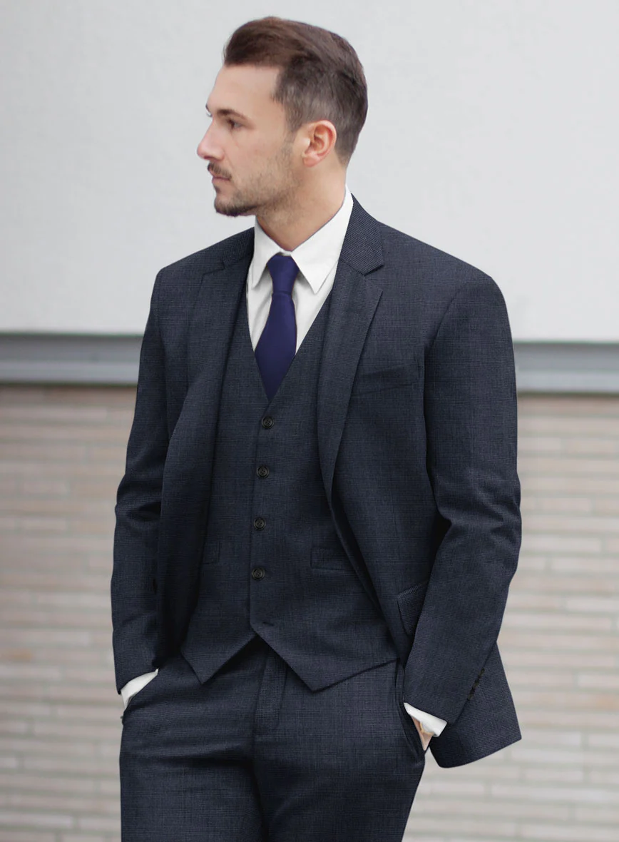 Hardy Minnis Blue Nailhead Wool Jacket - Image 2