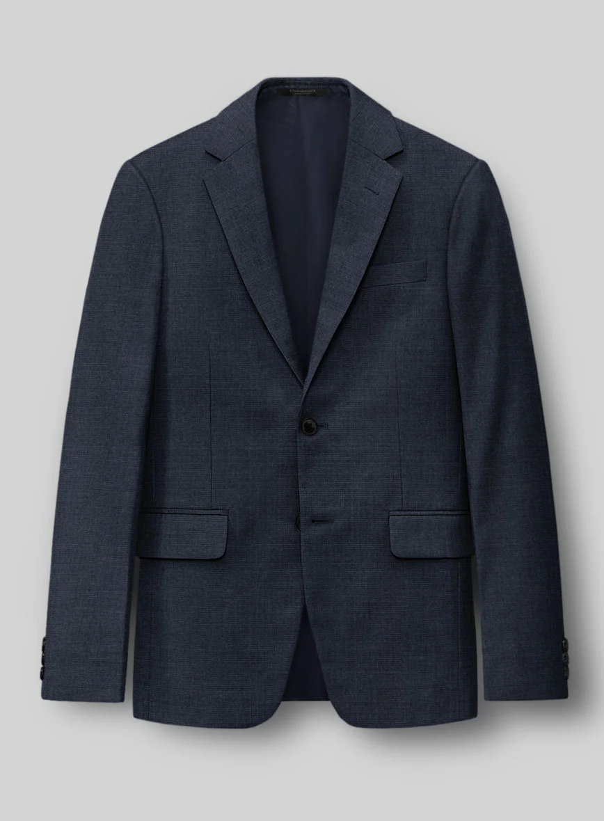 Hardy Minnis Blue Nailhead Wool Suit - Image 5
