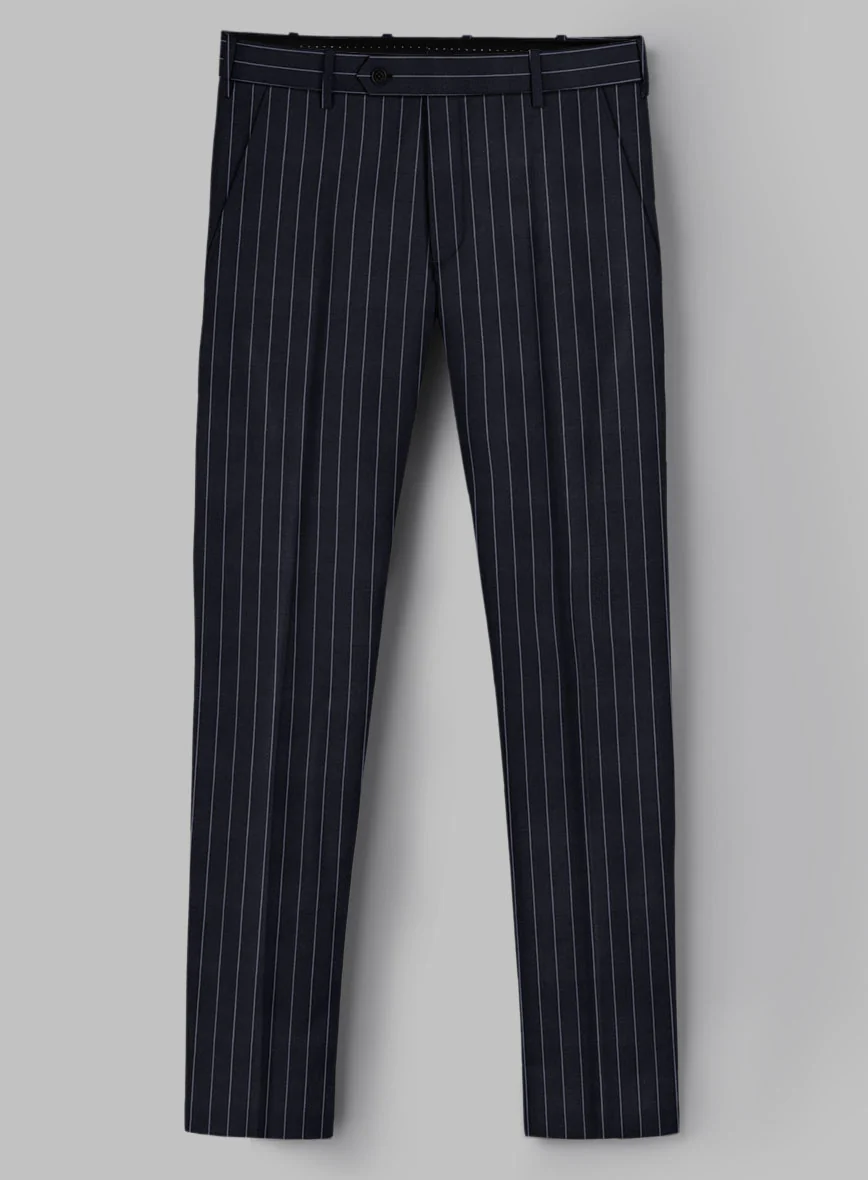 Hardy Minnis Blue Rope Stripe Wool Pants