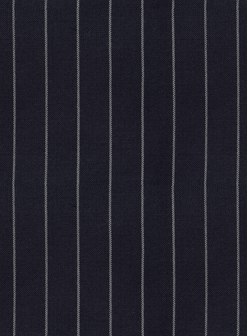 Hardy Minnis Blue Rope Stripe Wool Suit - Image 6
