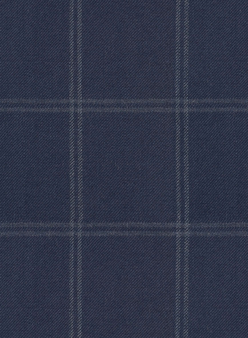 Hardy Minnis Blue Windowpane Wool Jacket - Image 4
