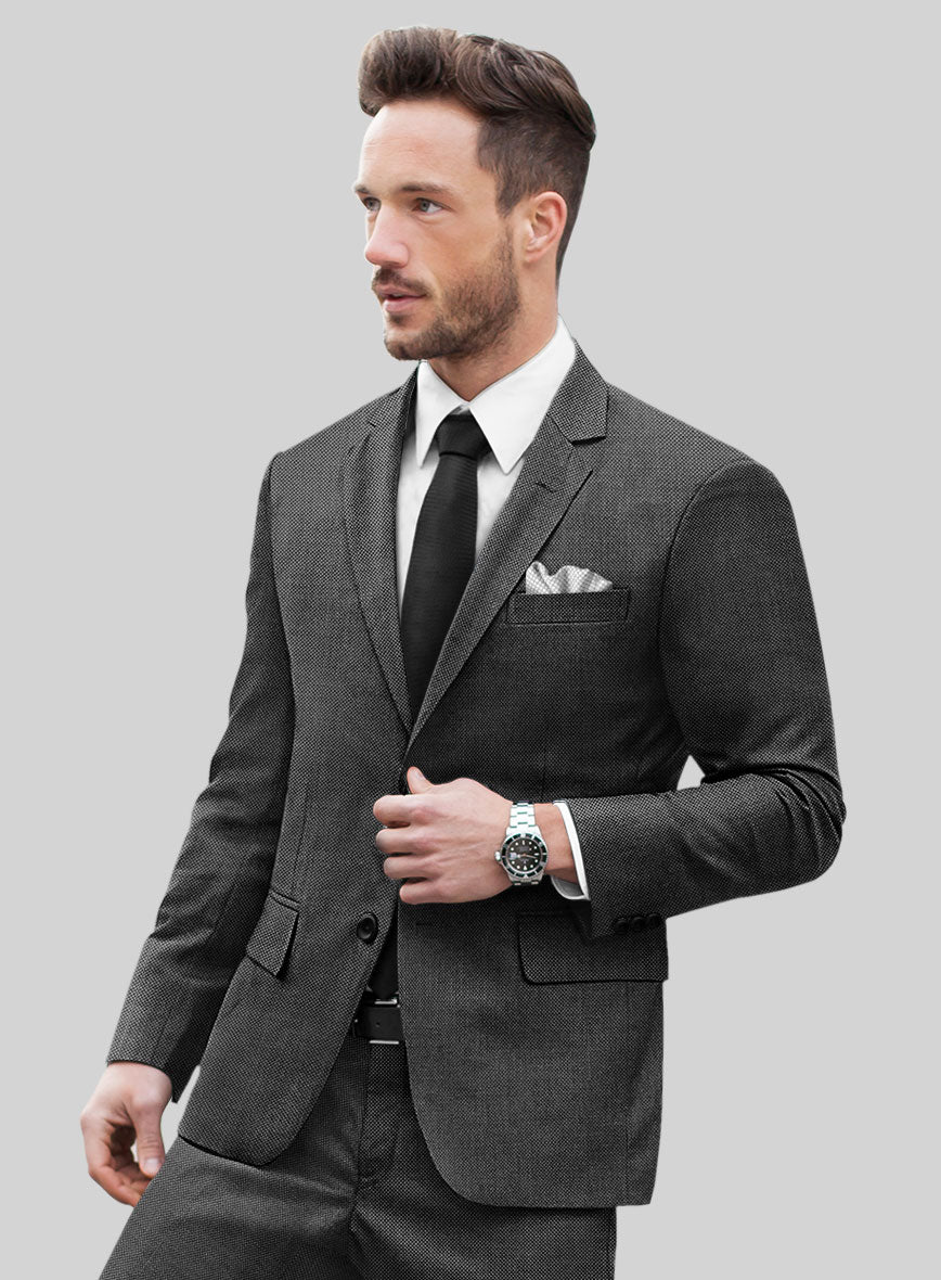 Hardy Minnis Charcoal Birdseye Wool Jacket - Image 2