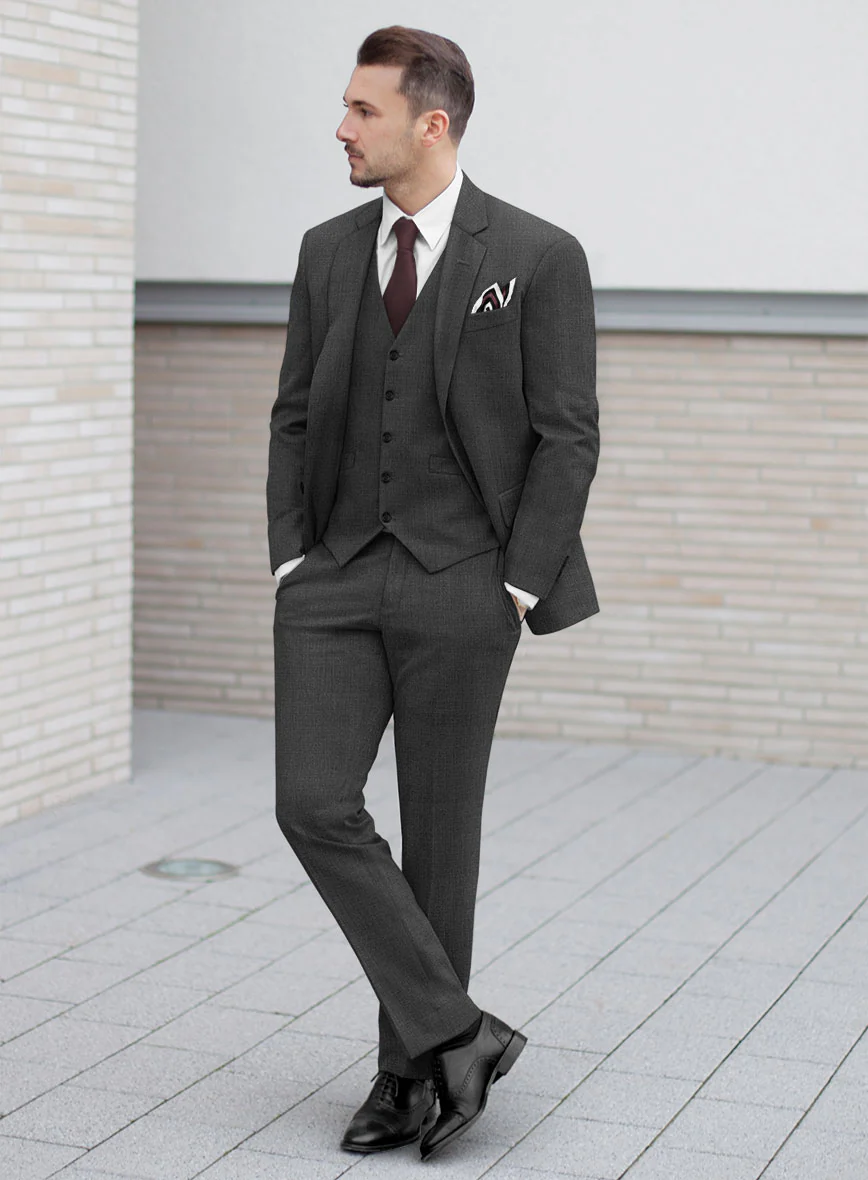 Hardy Minnis Charcoal Twill Wool Suit - Image 2