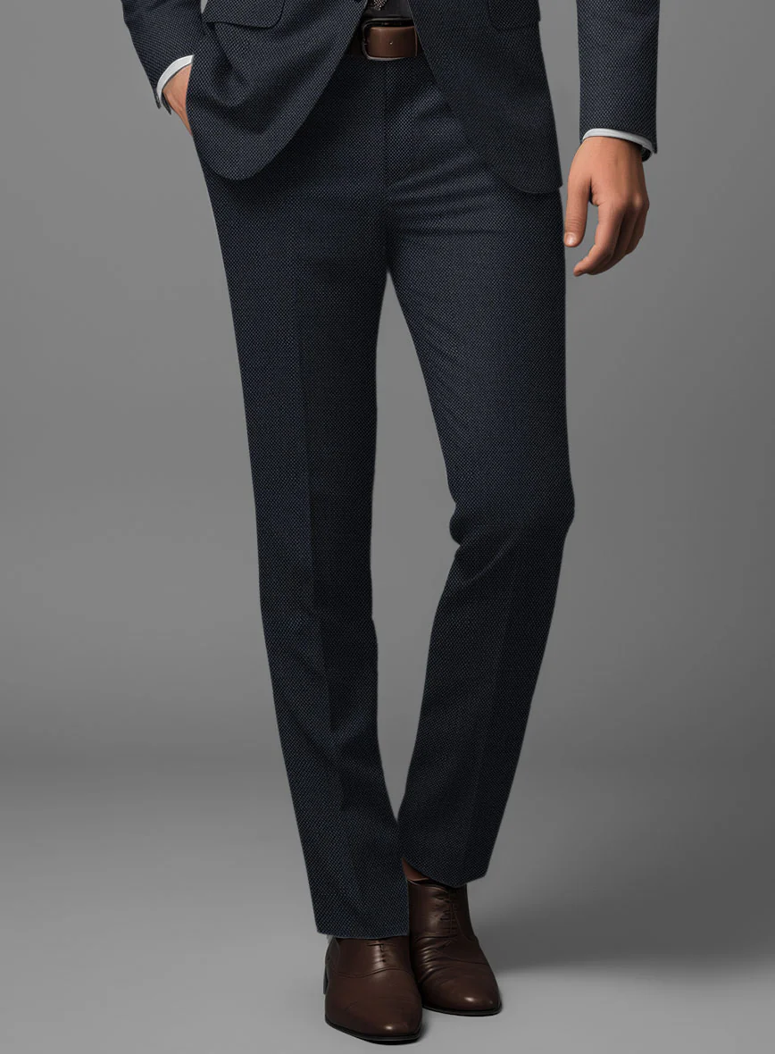 Hardy Minnis Dark Blue Birdseye Wool Suit - Image 6