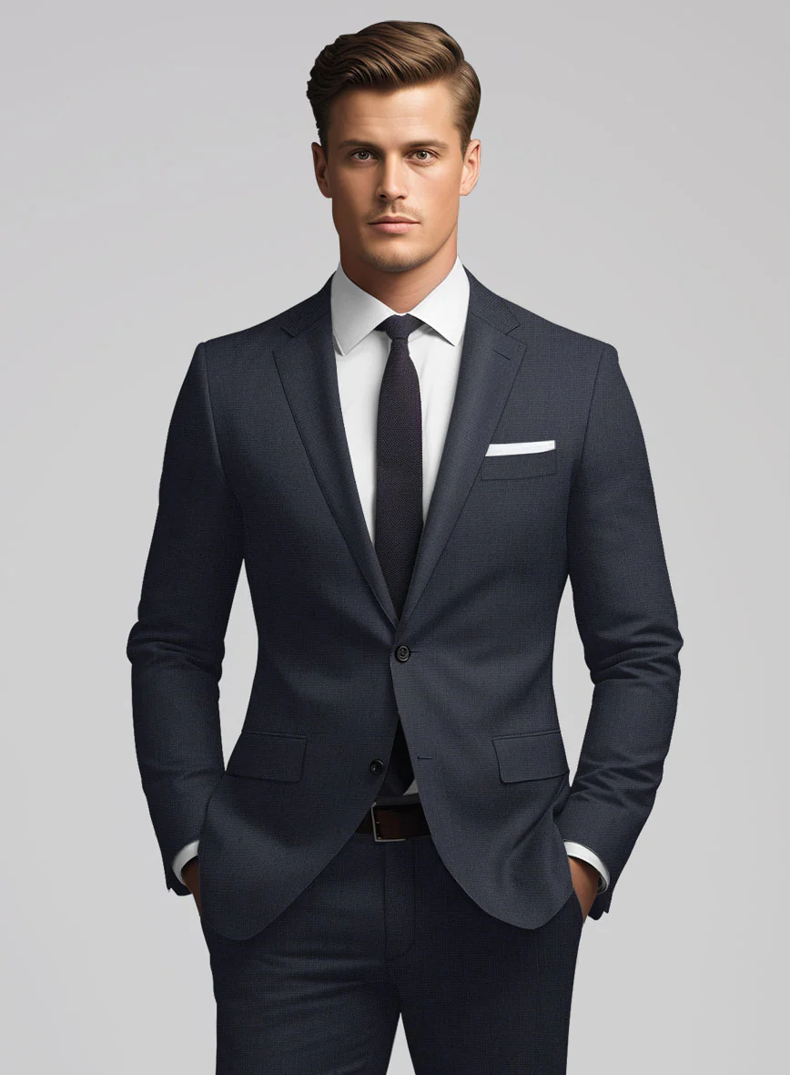 Hardy Minnis Dark Blue Nailhead Wool Jacket - Image 2