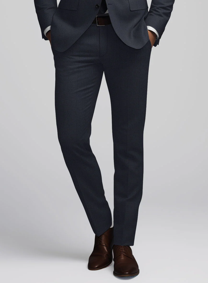 Hardy Minnis Dark Blue Nailhead Wool Suit - Image 7
