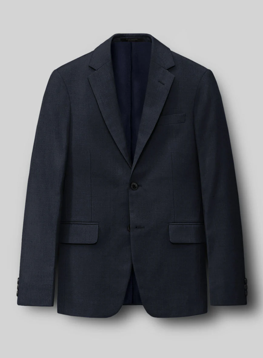 Hardy Minnis Dark Blue Sharkskin Wool Suit - Image 5