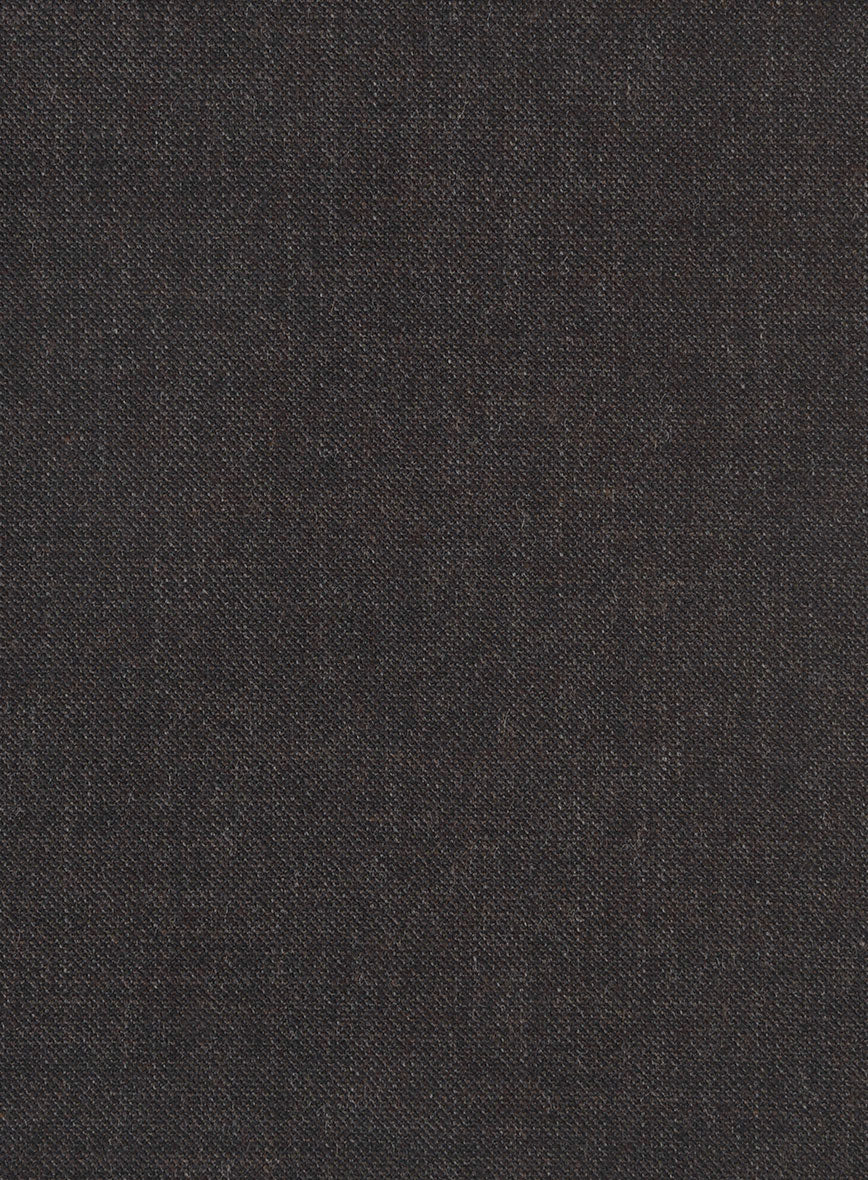 Hardy Minnis Dark Brown Sharkskin Wool Pants - Image 3