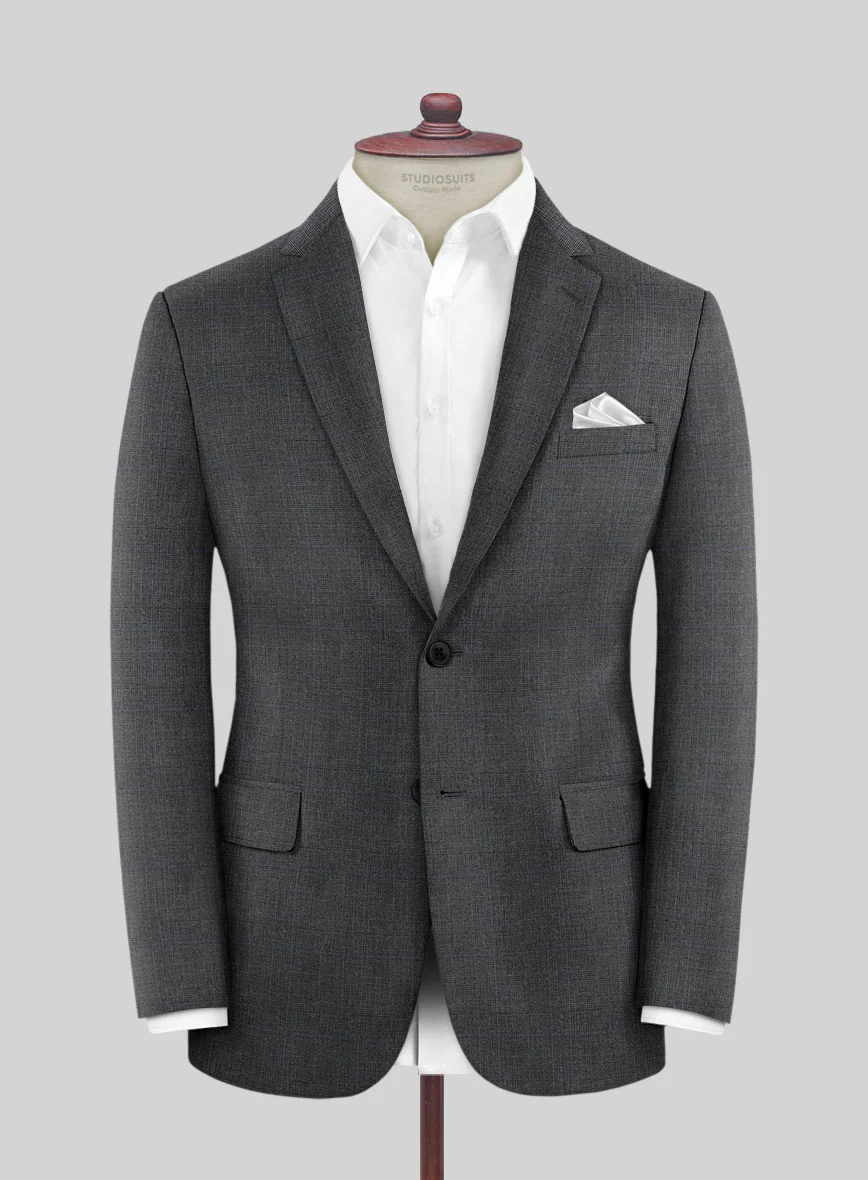 Hardy Minnis Dark Gray Glen Wool Jacket - Image 3
