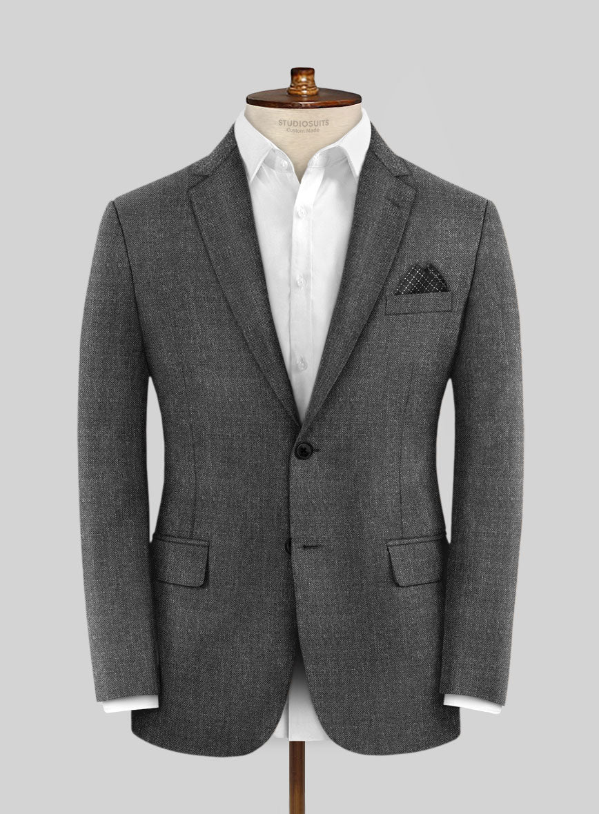 Hardy Minnis Dark Gray Sharkskin Wool Suit - Image 3