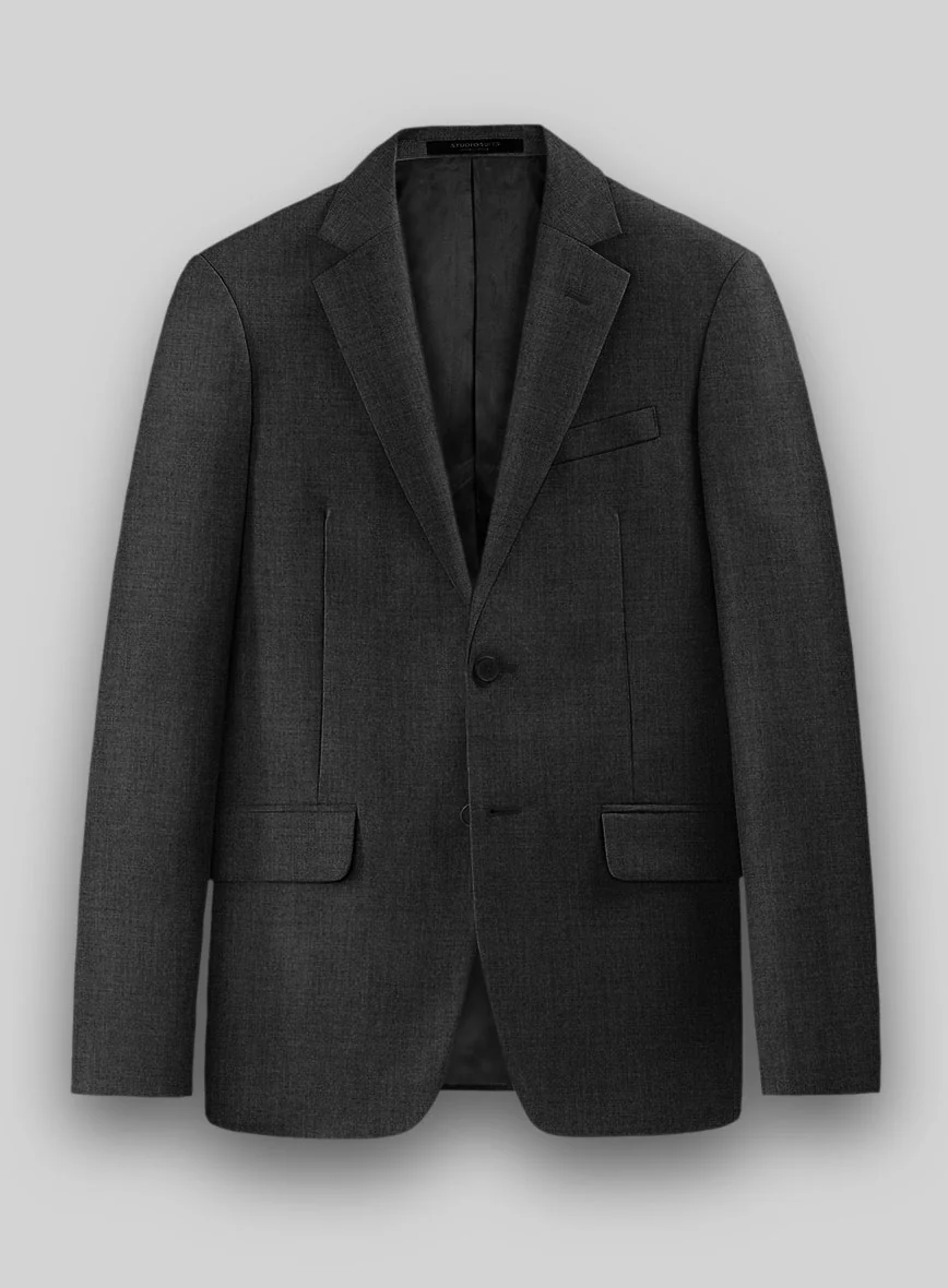 Hardy Minnis Dark Gray Twill Wool Suit - Image 4