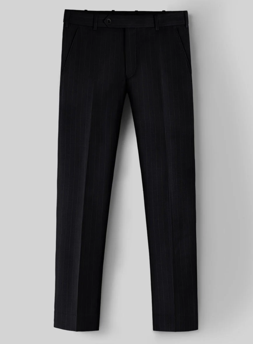 Hardy Minnis Deep Blue Chalkstripe Wool Pant