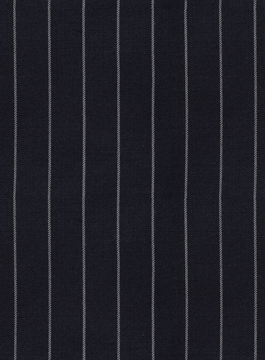 Hardy Minnis Deep Blue Rope Stripe Wool Pants - Image 3
