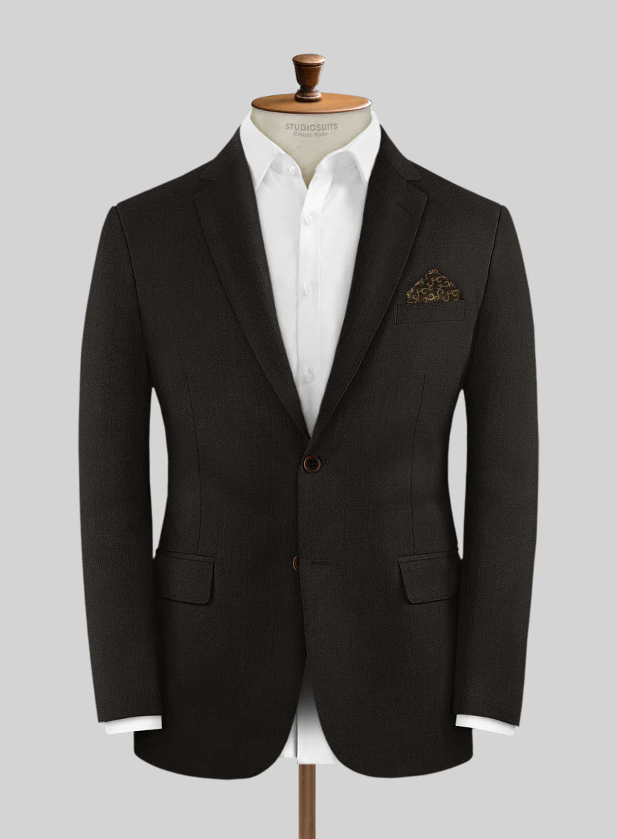 Hardy Minnis Deep Brown Twill Wool Jacket - Image 3