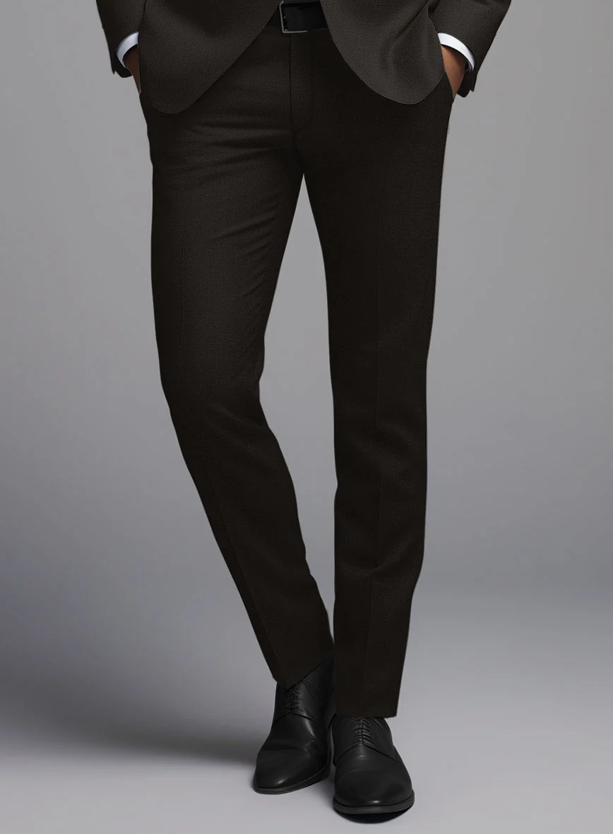 Hardy Minnis Deep Brown Twill Wool Suit - Image 7