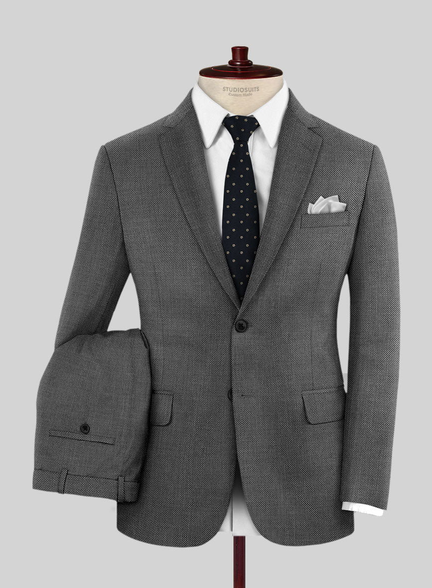 Hardy Minnis Gray Birdseye Wool Suit