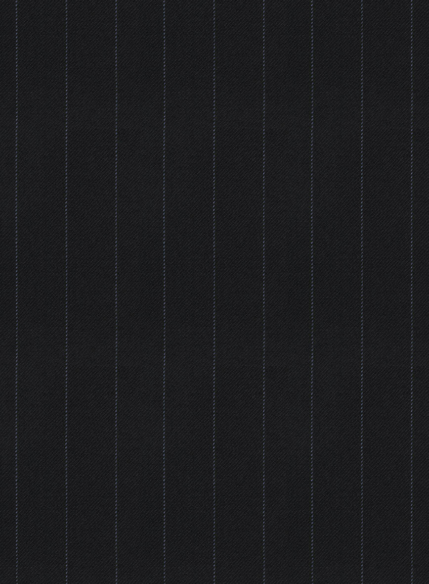 Hardy Minnis Midnight Blue Chalkstripe Wool Pant - Image 3