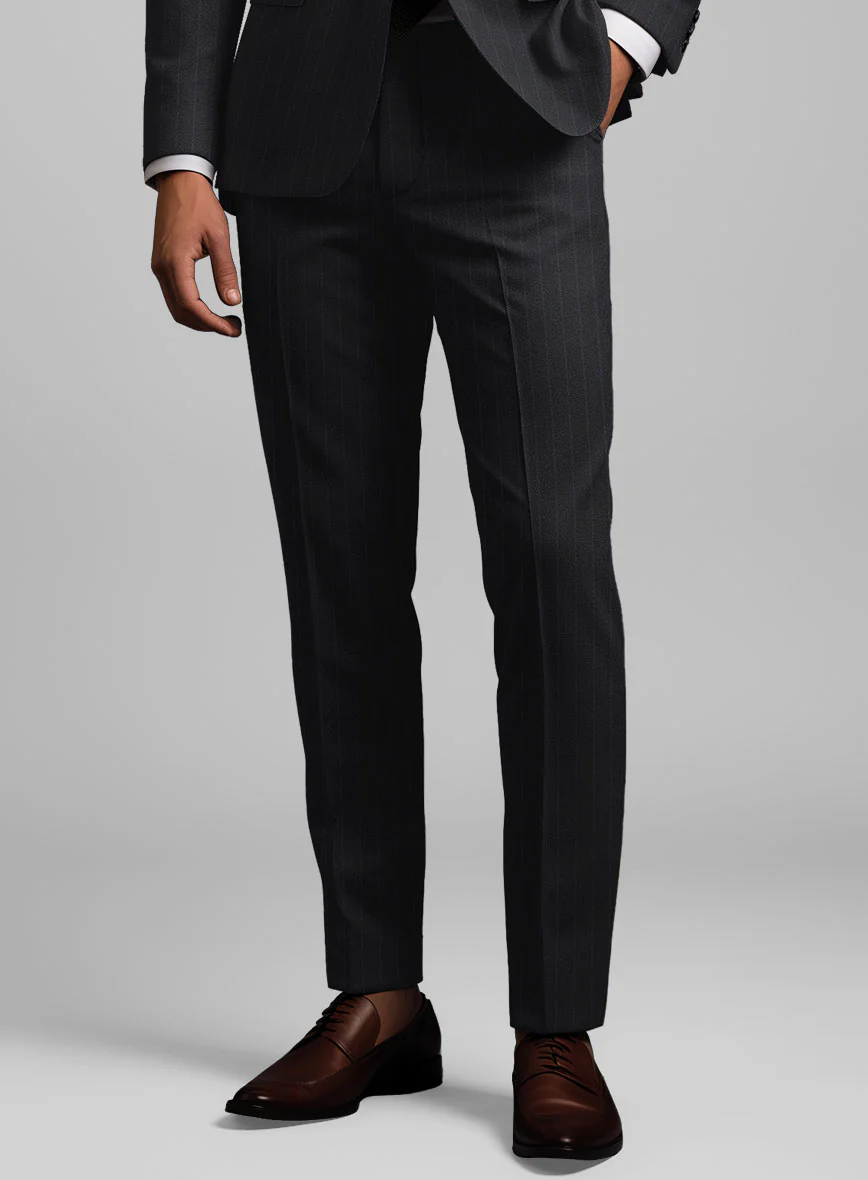 Hardy Minnis Midnight Blue Chalkstripe Wool Suit - Image 7