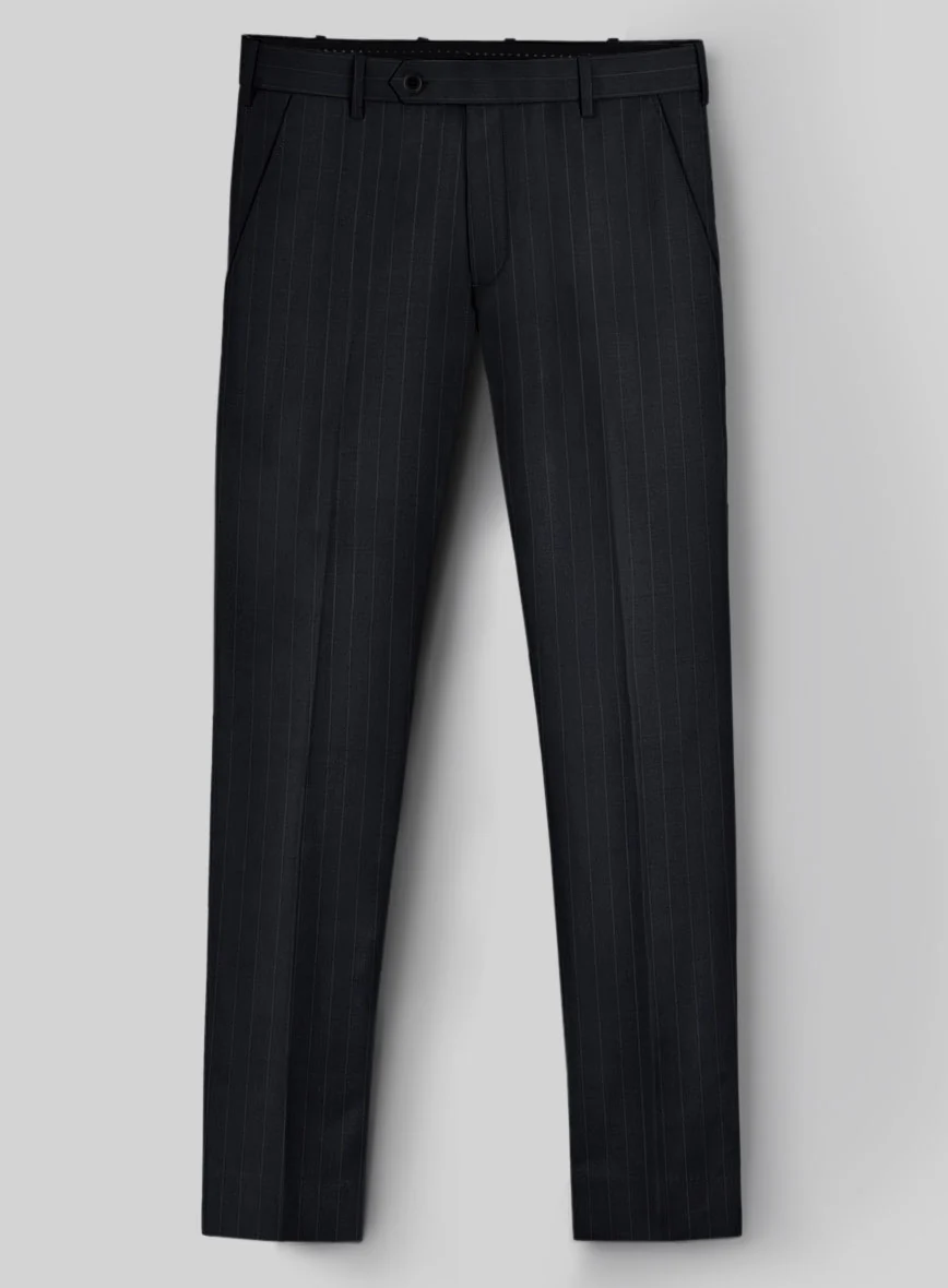 Hardy Minnis Midnight Blue Pinstripe Wool Pants
