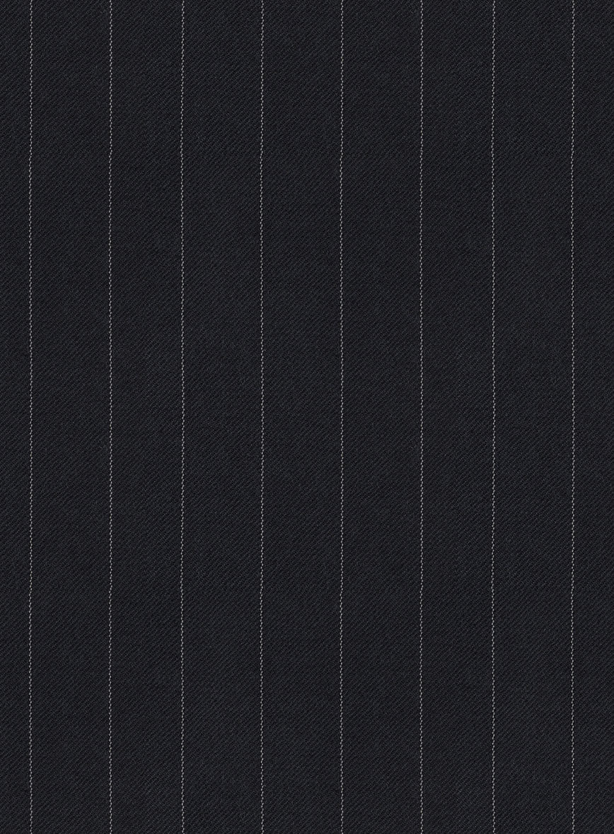 Hardy Minnis Midnight Blue Pinstripe Wool Pants - Image 3