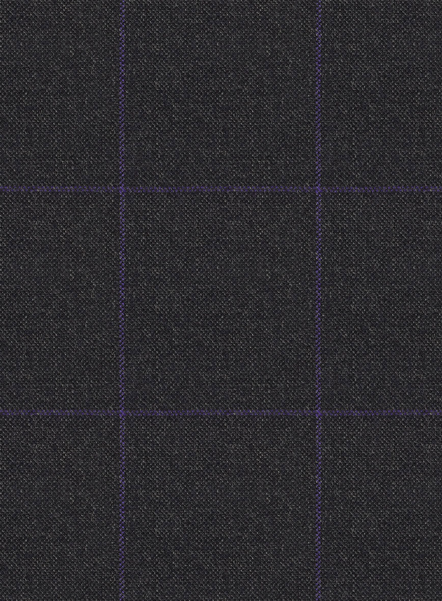 Hardy Minnis Pane Charcoal Wool Pants - Image 3