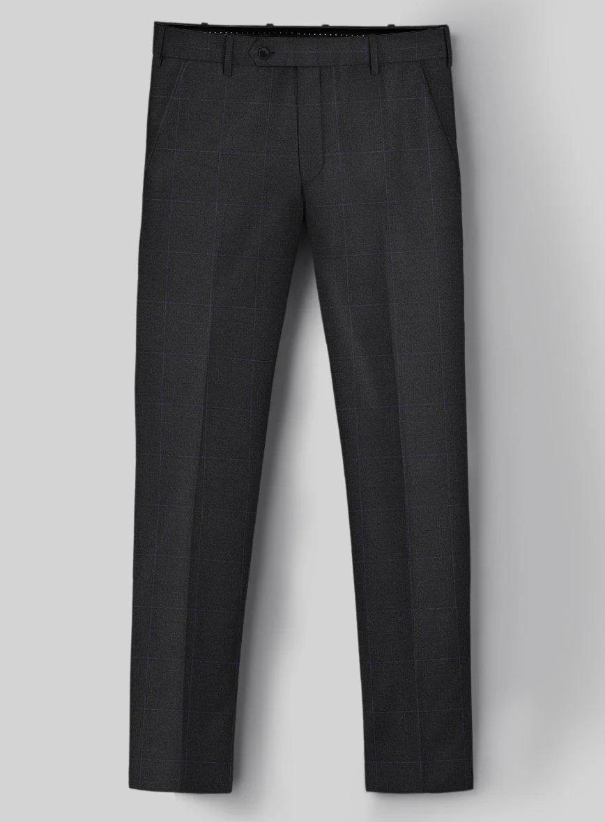 Hardy Minnis Pane Charcoal Wool Suit - Image 6