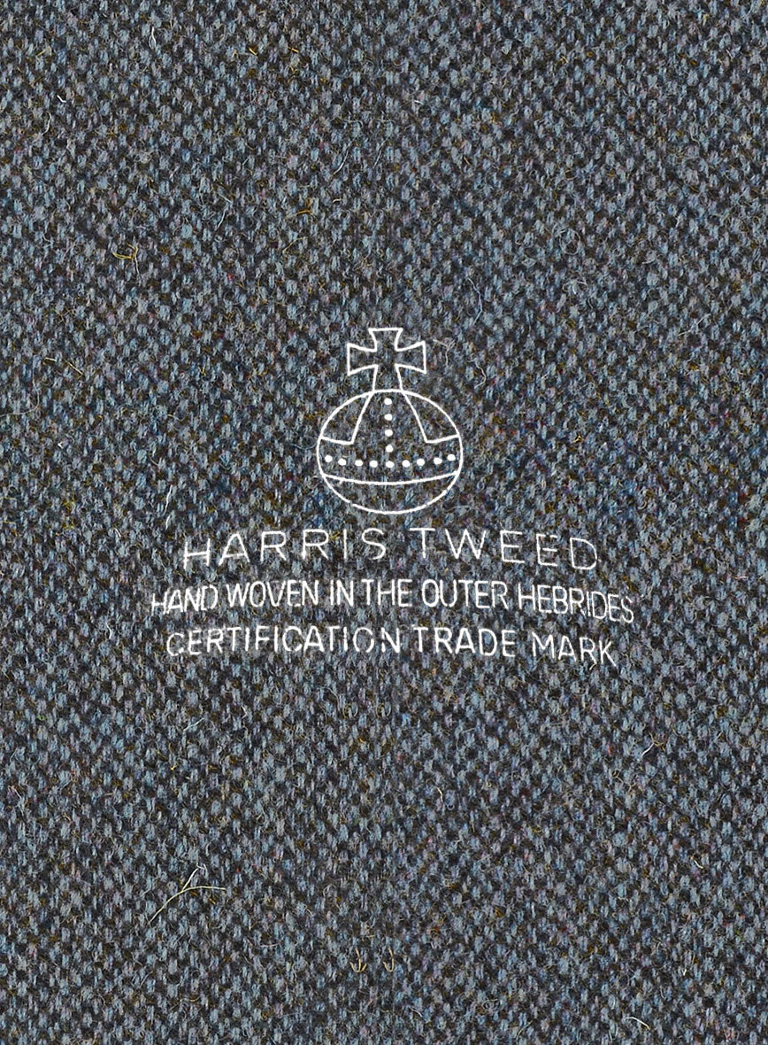 Harris Tweed Barley Blue Double Breasted Jacket - Image 2