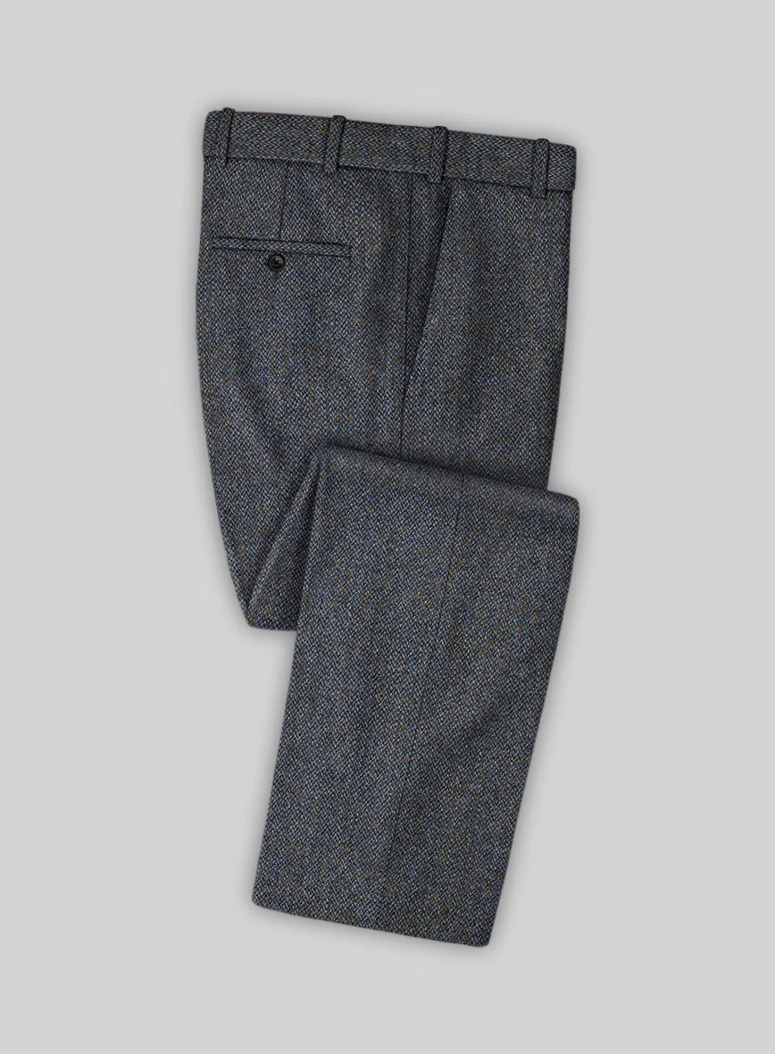 Harris Tweed Barley Blue Double Breasted Suit - Image 3