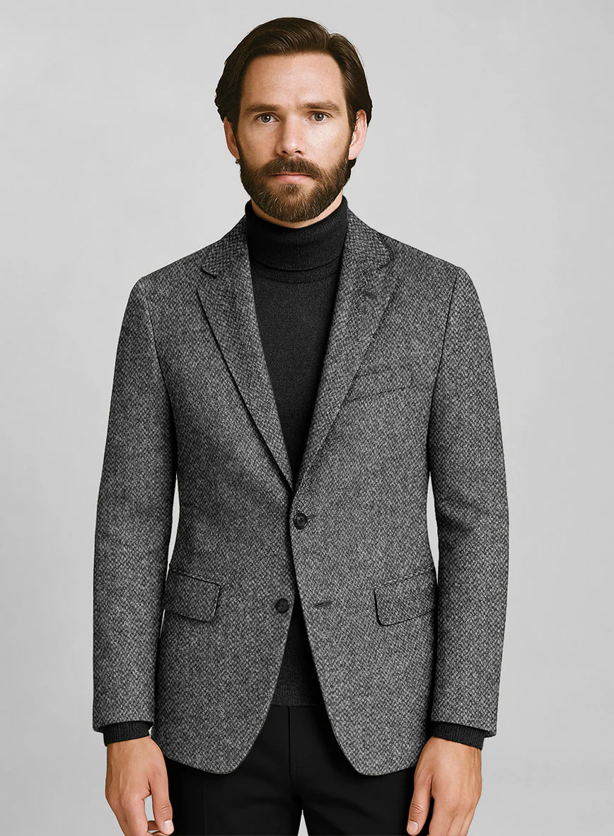 Harris Tweed Barley Gray Jacket - Image 2
