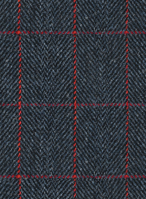 Harris Tweed Blue Checks Double Breasted Jacket - Image 2
