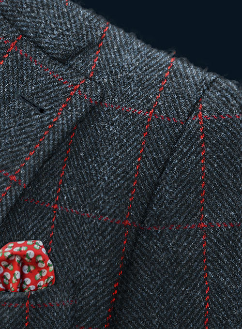 Harris Tweed Blue Checks Jacket - Image 2