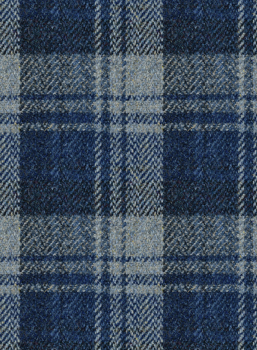 Harris Tweed Blue Tartan Pants - Image 3