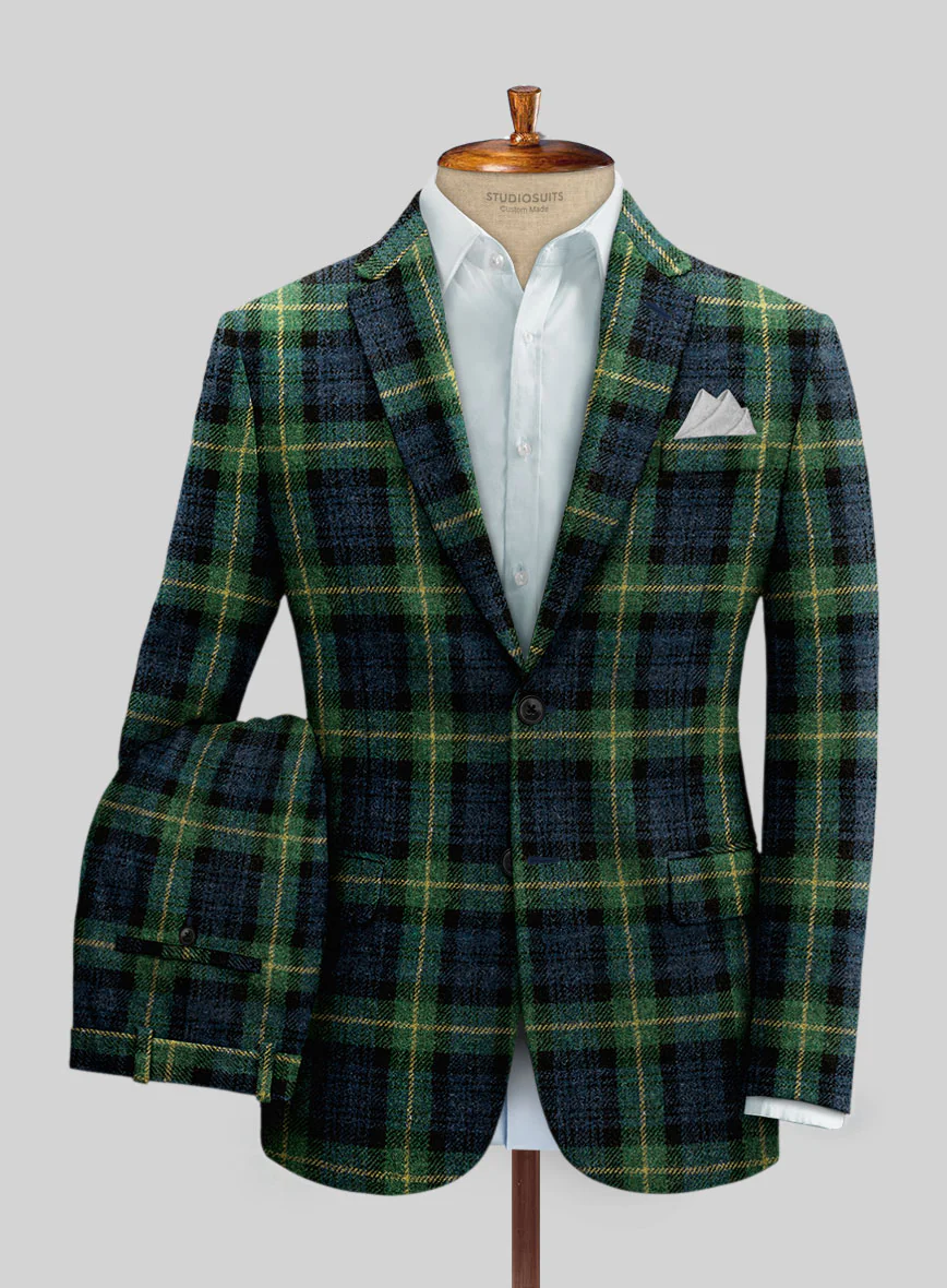 Harris Tweed Bluefern Tartan Suit - Image 3