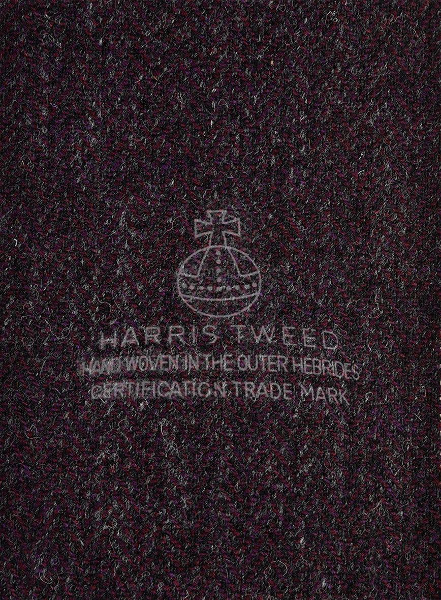 Harris Tweed Bramblewine Herringbone Jacket - Image 4
