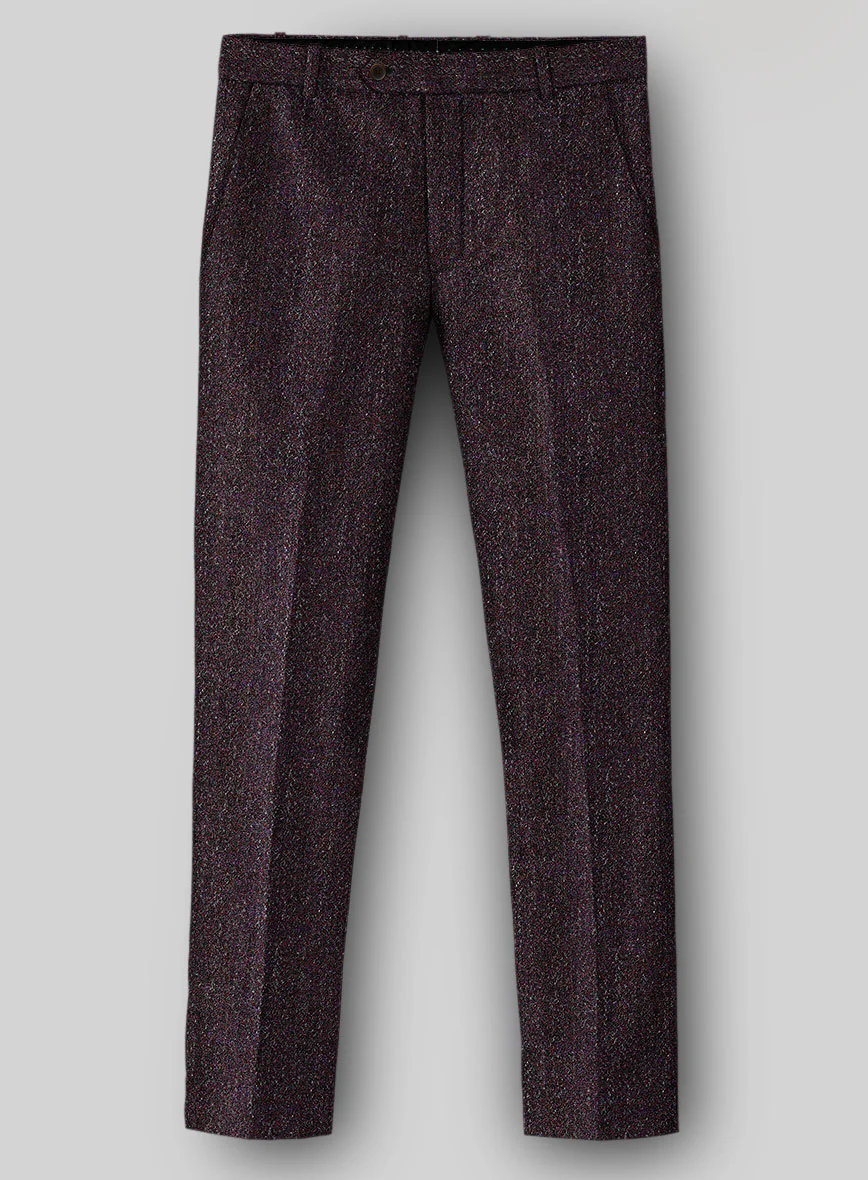 Harris Tweed Bramblewine Herringbone Pants