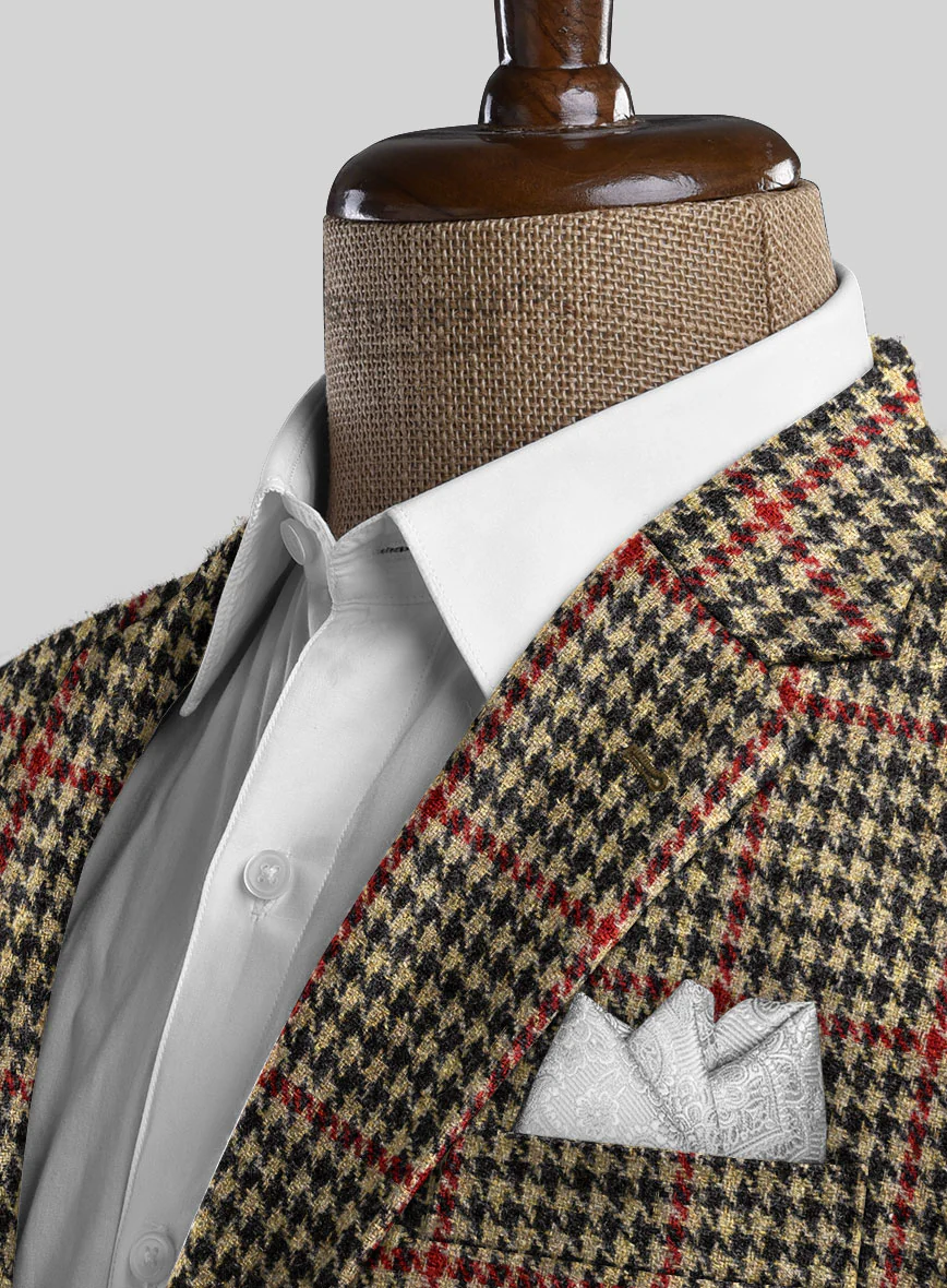 Harris Tweed Carmine Beige Jacket - Image 3